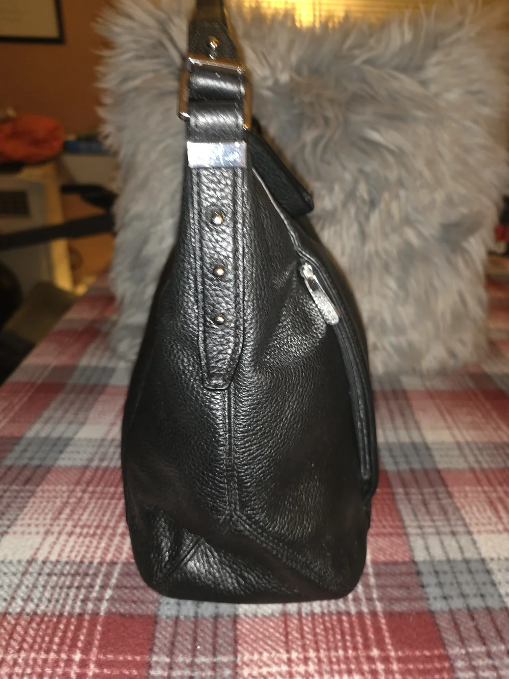 Michael Kors Black Pebbled Leather Hobo Bag